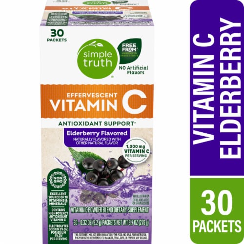 Simple Truth® Elderberry Flavored Vitamin C Powder Blend 1000mg Perspective: front