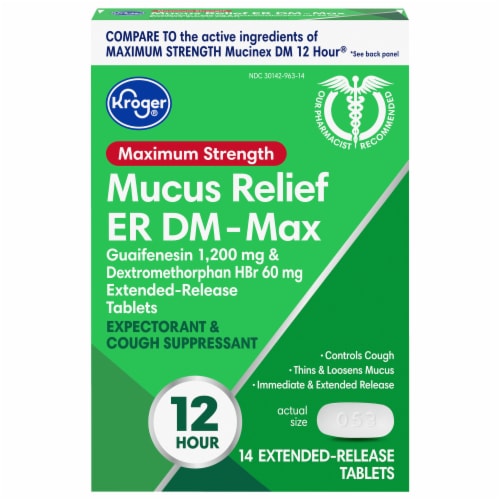 Kroger® Mucus Relief ER DM-Max Medicine Perspective: front