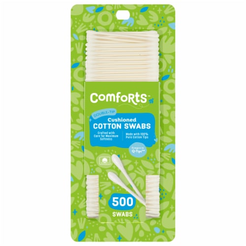Comforts™ Double Tip Cushioned Cotton Swabs Perspective: front