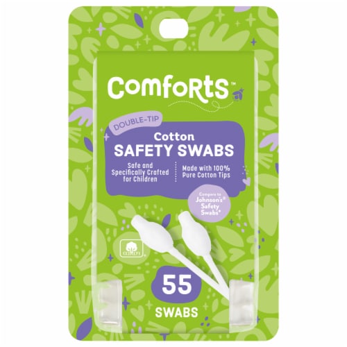 Comforts™ Double Tip Cotton Safety Swabs Perspective: front