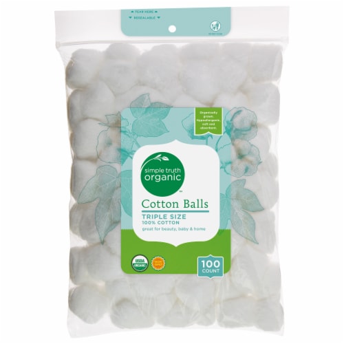 Simple Truth Organic™ Cotton Balls, 100 ct - Pay Less Super Markets