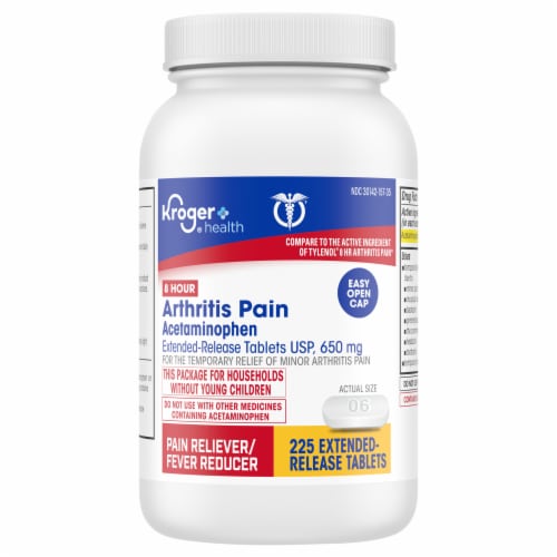 Kroger® Arthritis Pain Relief Caplets 650mg Perspective: front