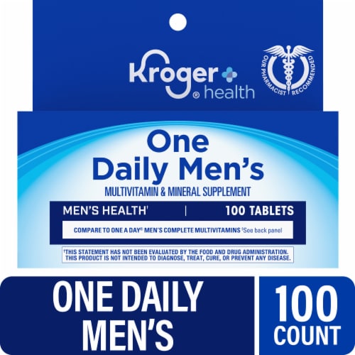 Kroger® Men's Multivitamin One Daily Tablets Perspective: front