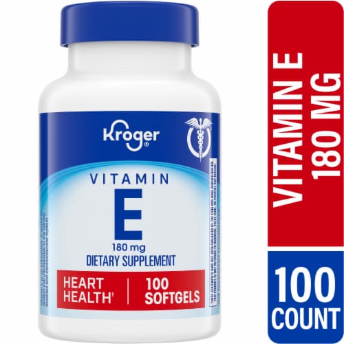 Kroger® Vitamin E Softgels 180mg Perspective: front