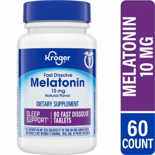 Kroger® Melatonin Fast Dissolve Tablets 10mg Perspective: front