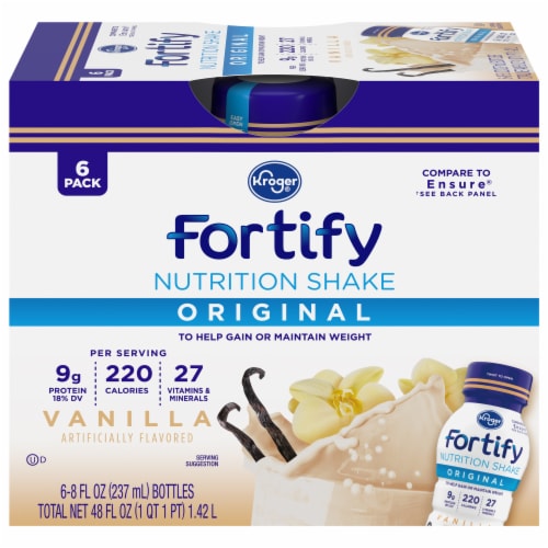 Kroger® Fortify Original Vanilla Nutrition Protein Shake Perspective: front