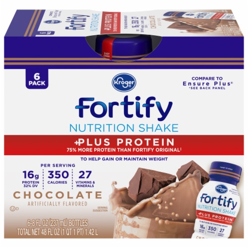 Kroger® Fortify Plus Protein Chocolate Nutrition Drink Perspective: front