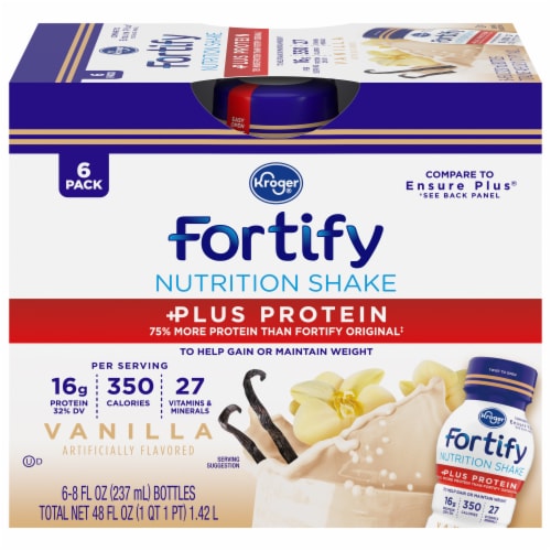 Kroger® Fortify Plus Protein Vanilla Nutrition Drink Perspective: front