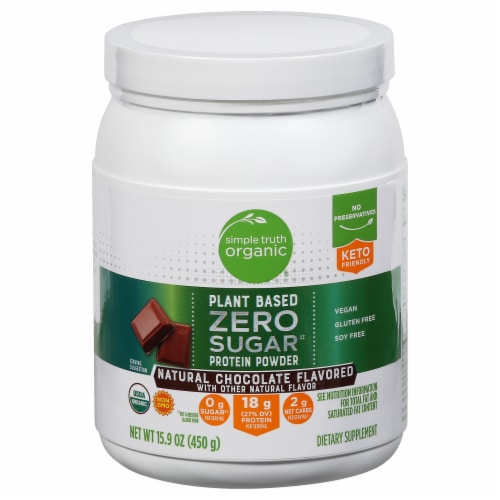 Simple Truth Organic® Plant Based Chocolate Protein Powder, 15.9 oz ...