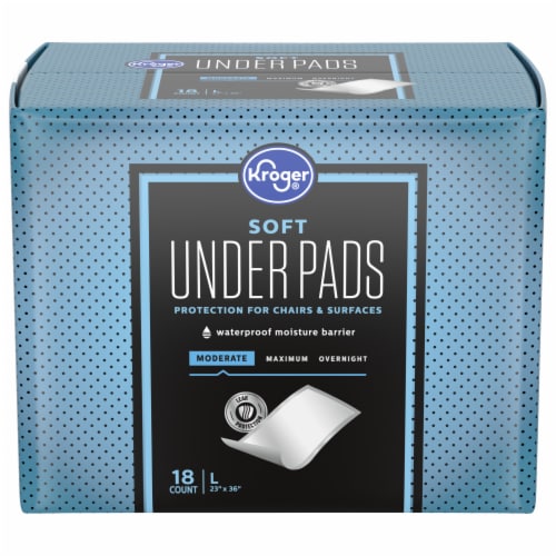 Kroger Soft Underpads Moderate Absorbency, Large Waterproof Moisture  Barrier, 18 ct / Lg - Fry's Food Stores