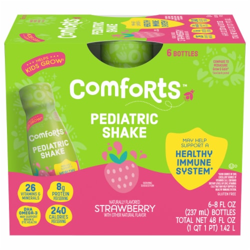 Comforts™ Strawberry Pediatric Drink Perspective: front