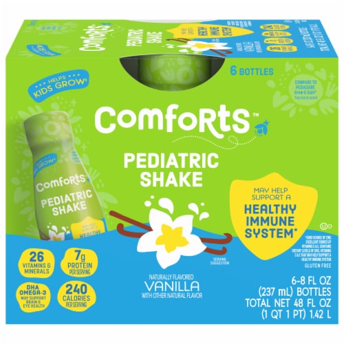 Comforts™ Vanilla Pediatric Shake Multipack Perspective: front