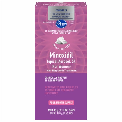Kroger® Women's Hair Regrow 120 Foam Treatment Perspective: front