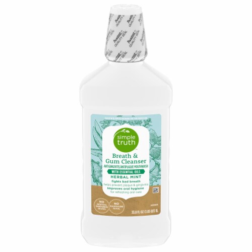 Simple Truth™ Herbal Mint Breath & Gum Cleanser Mouthwash Perspective: front