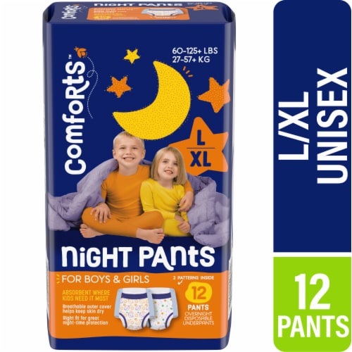 Comforts™ Nite Pants Boys & Girls Overnight Disposable Underpants L-XL  (60-125+ lbs), 12 pk - Kroger