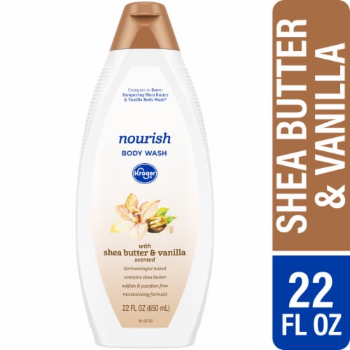 Kroger® Shea Butter & Vanilla Scent Nourish Body Wash Perspective: front