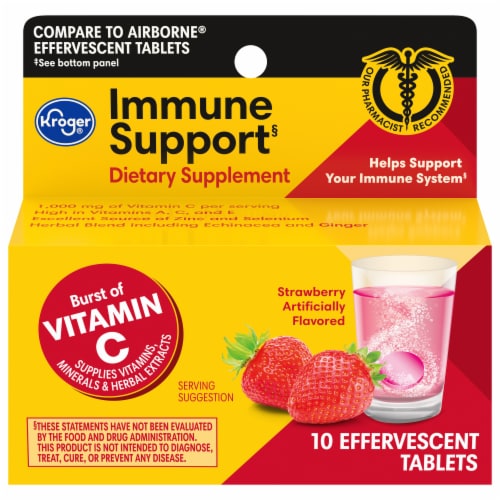 Kroger® Immune Support Effervescent Tablets Berry Perspective: front
