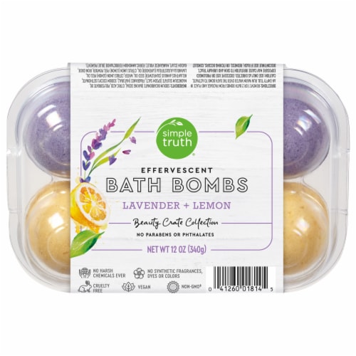 Simple Truth Lavender Lemon Bath Bomb Perspective: front