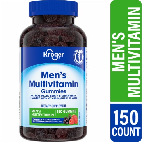 Kroger® Men's Multivitamin Gummies Mixed Berry & Strawberry Perspective: front