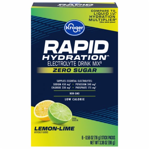 Kroger® Sugar Free Electrolyte Drink Mix Lemon Lime, 3.38 oz - Kroger