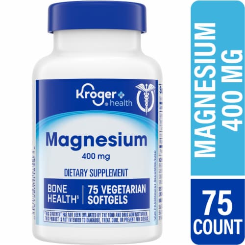 Kroger® Magnesium 400mg Perspective: front