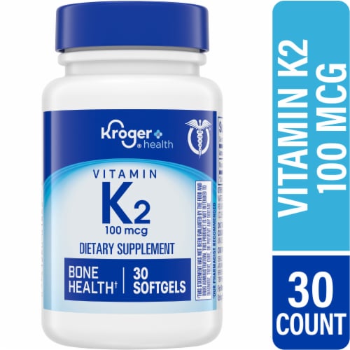 Kroger® Vitamin K2 100 mcg Perspective: front