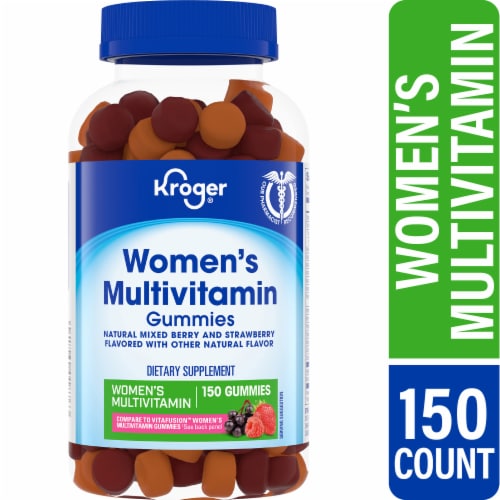 Kroger® Women's Multivitamin Mixed Berry & Strawberry Gummies Perspective: front