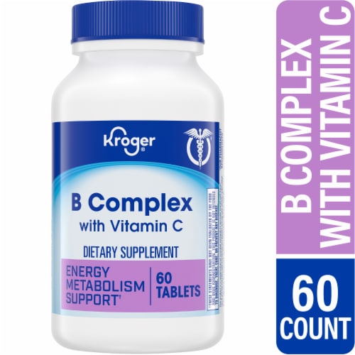 Kroger® B Complex with Vitamin C Tablets Perspective: front