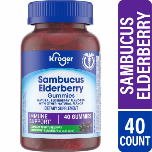 Kroger® Sambucus Elderberry Dietary Supplement Gummies Perspective: front