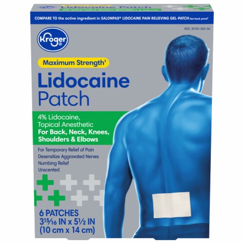 Kroger Pain Relief 4 Lidocaine Patch 6 Ct Fry s Food Stores