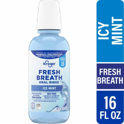Kroger® Alcohol Free Fresh Breath Mouthwash Ice Mint Perspective: front