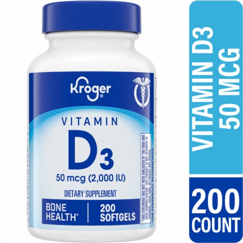 Kroger® Vitamin D Softgels Perspective: front
