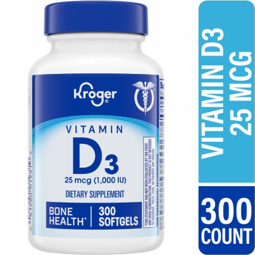 Kroger® Vitamin D3 Softgels Perspective: front