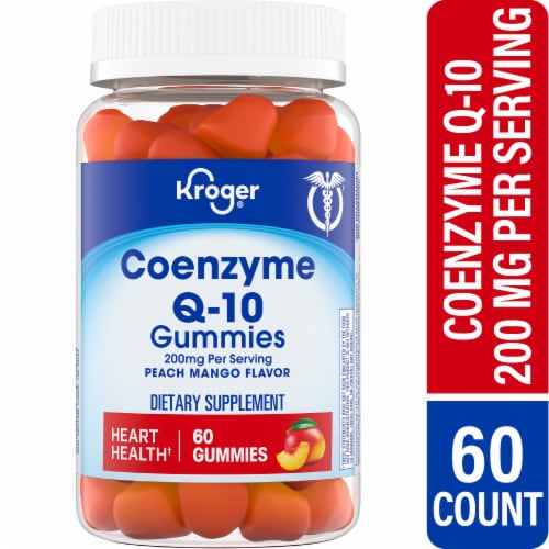 Kroger® Coenzyme Q-10 Gummies Peach Mango 200mg Perspective: front