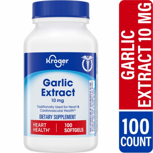 Kroger® Garlic Extract Softgels 10mg Perspective: front