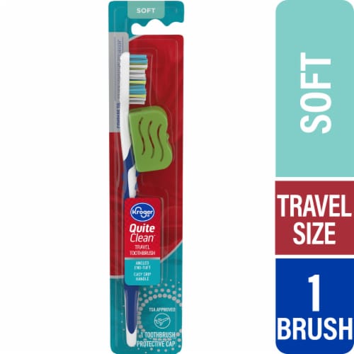 Kroger® Quite Clean™ Travel Toothbrush With Cap Perspective: front