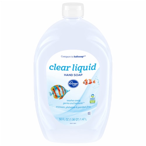 Kroger® Clear Antibacterial Liquid Hand Soap Refill Perspective: front