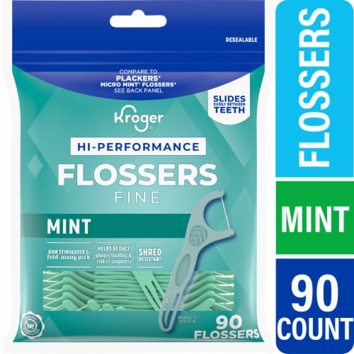 Kroger® Hi-Performance Flossers Mint Perspective: front