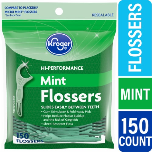 Kroger® Hi-Performance Mint Flossers Perspective: front