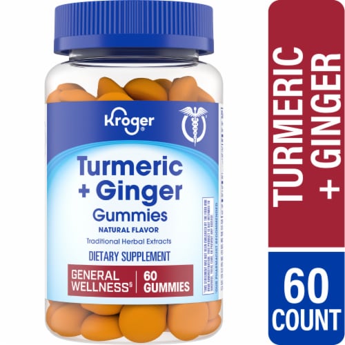 Kroger® Tumeric + Ginger Gummies Perspective: front