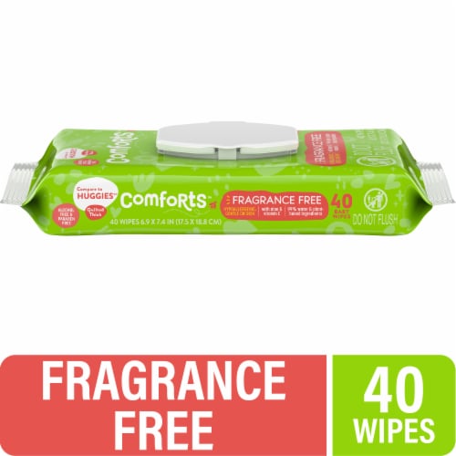 Comforts™ Fragrance Free Baby Wipes Perspective: front