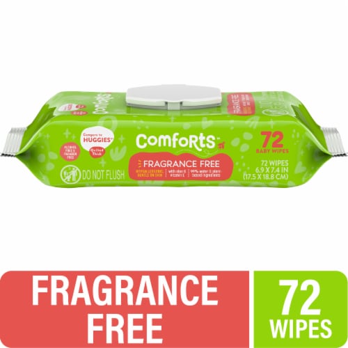 Comforts™ Fragrance Free Baby Wipes Perspective: front