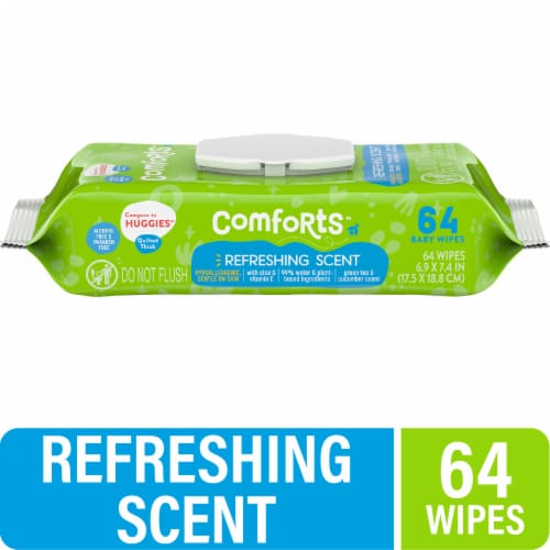 Comforts™ Refreshing Scent Baby Wipes Perspective: front