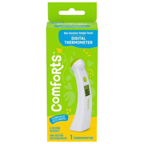Comforts™ Non-Evasive Temple Touch Digital Thermometer Perspective: front