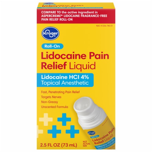 Kroger® Pain Relief Liquid Lidocaine HCL Roll On Perspective: front