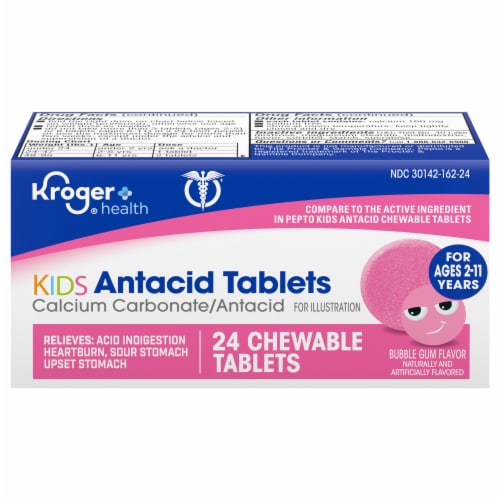 Kroger® Kids Antacid Bubble Gum Chewable Tablets Perspective: front