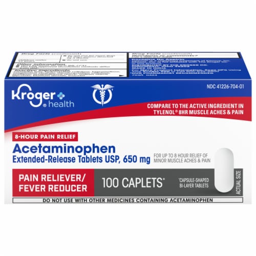 Kroger® Acetaminophen Extended-Release Tablets Perspective: front