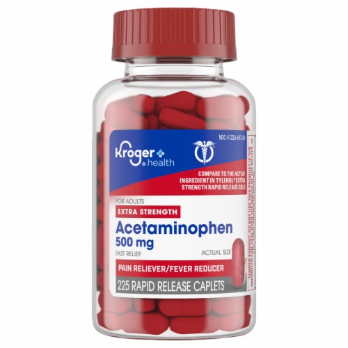 Kroger® Health Extra Strength Acetaminophen Fast Relief 500 mg Perspective: front
