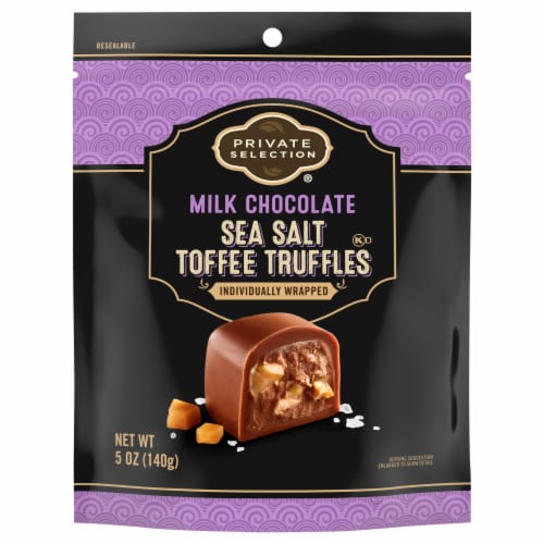 Private Selection® Milk Chocolate Toffee Truffles with Sea Salt Perspective: front