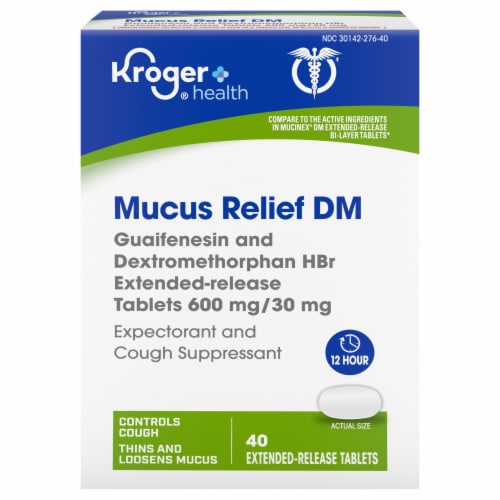 Kroger® Mucus Relief DM Extended-Release Tablets Perspective: front